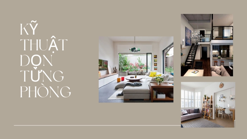 Không gian phòng khách gọn gàng sau khi vệ sinh nhà cửa