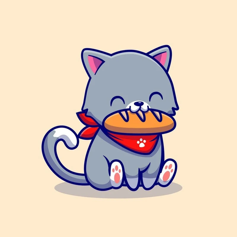Lưu ngay avatar cute mèo chibi mập nhìn là thấy dễ thương liền