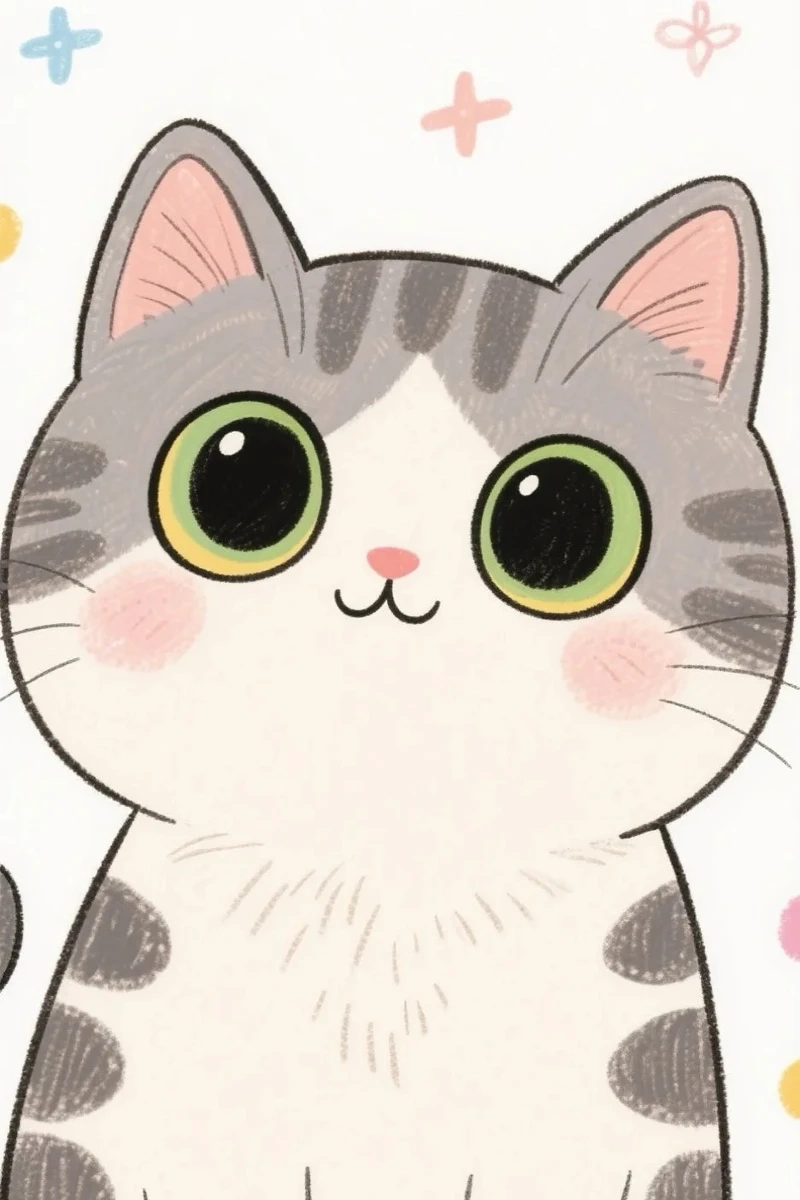 Phong cách hoạt hình với avatar anime chibi ảnh mèo cute hoạt hình